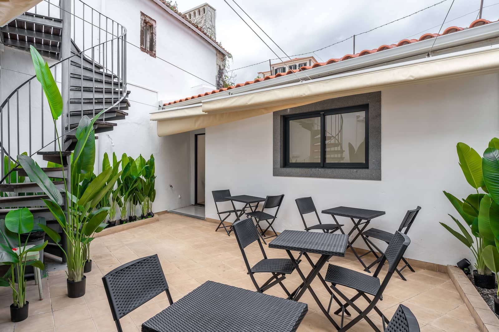 Outdoor patio at the Madeira Friends Hub
